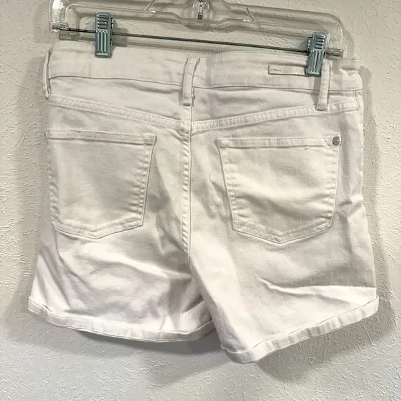 Anthropologie Pilcro Slim Boyfriend White Denim Shorts 27 EUC - Picture 4 of 6